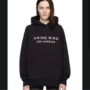Anine Bing Alto Hoodie Los Angeles Black (Large)